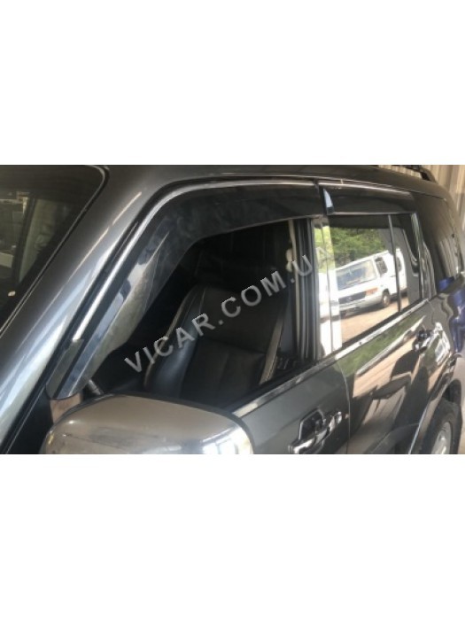 Дефлекторы дверей с хромом Mitsubishi Pajero II